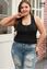 Picture of CURVY GIRL ZIPPER FRONT  RIBBED TANK TOP